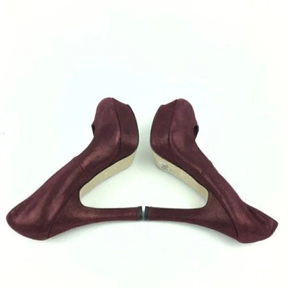 Aldo Heels Sz 40 10 Plum Purple Glitter Platforms - Picture 4 of 8